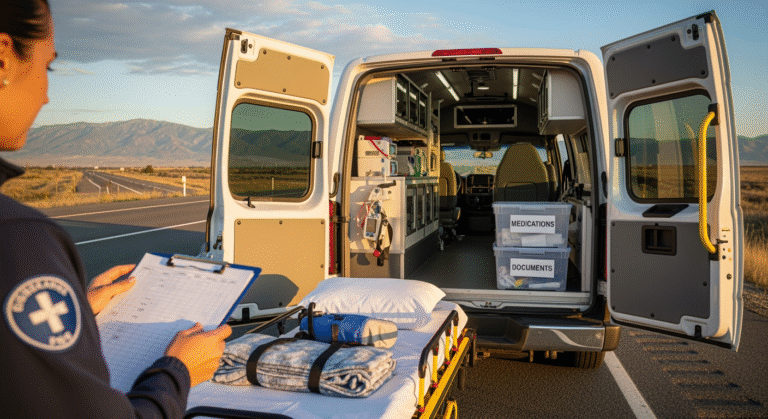Featured image for The Family Caregiver’s Long-Distance Transport Checklist: Documents, Medications, and Comfort Items
