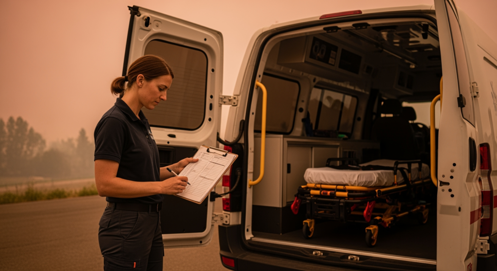 Featured image for Wildfire smoke travel medical transport FAQ
