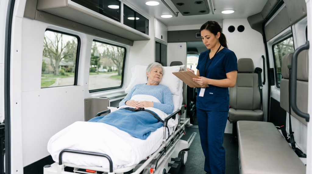 Featured image for Can a Patient Travel Lying Down?