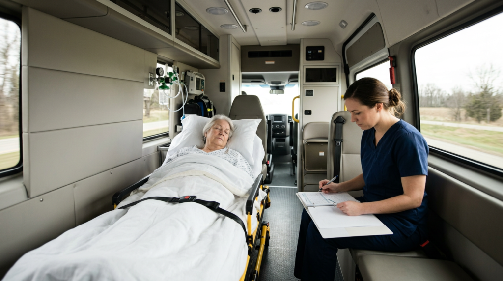 Featured image for Can a Patient Travel Lying Down?